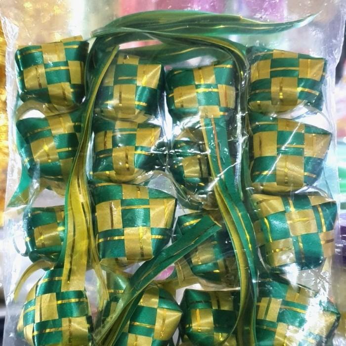 

Ketupat Lebaran Pita Jepang Hijau Kuning Lis Gold Idul Fitri 051