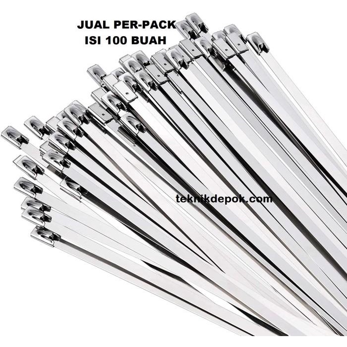

Terlaris Klip Perpack Kabel Tis Full Stainless Steel 4.6 X 700 Mm Sabuk Marker Ties
