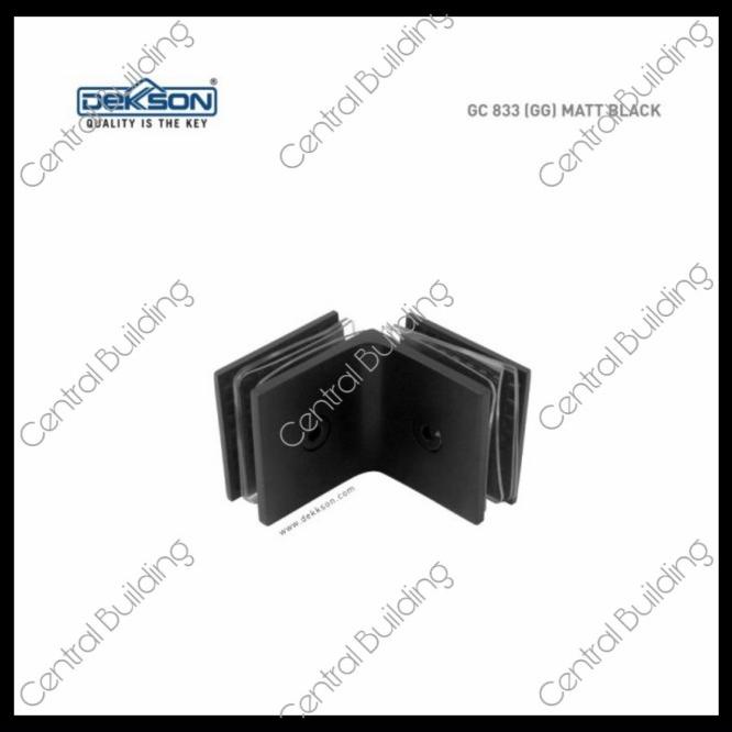 Glass Clip Dekson Black Gc 832/Penjepit Kaca Ke Kaca Dekson Matt Black