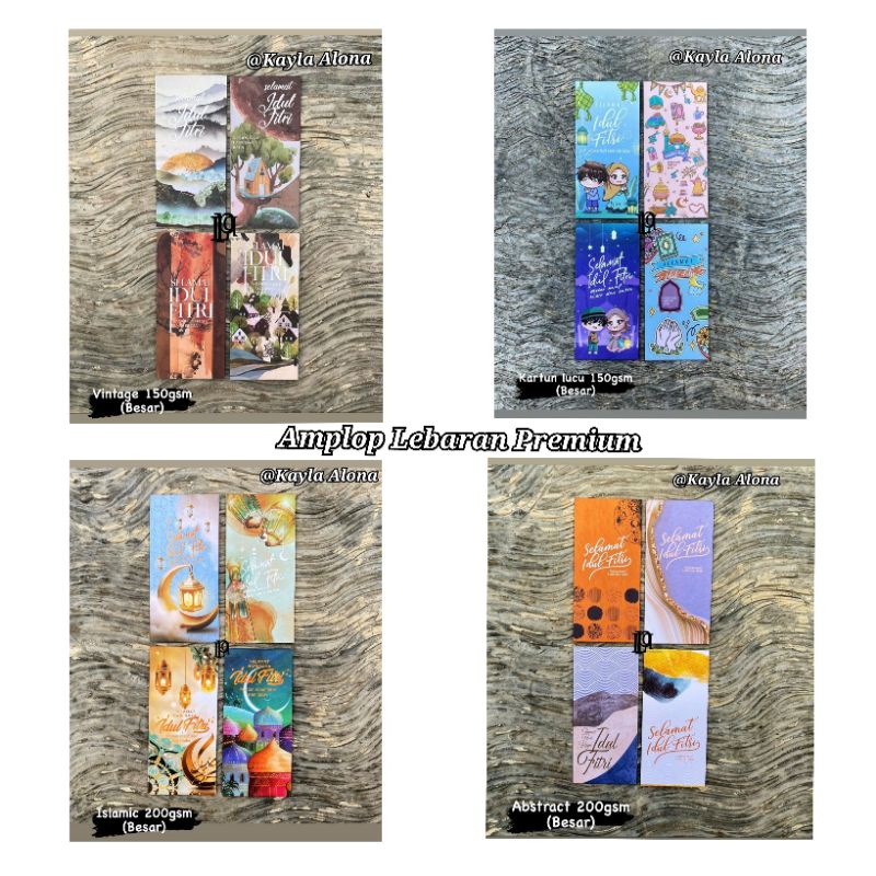 AMPLOP LEBARAN PREMIUM TEBAL ISI 20 PCS PER TEMA