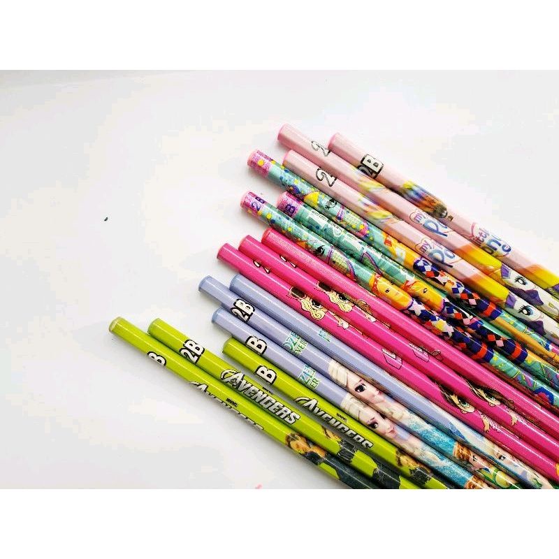 LT03 Pensil Tulis 2B Karakter Girl/Boy 1pcs