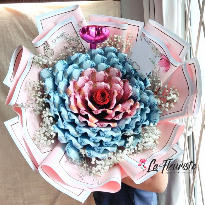 

Pembuatan buket uang Money Bouquet Kerangka bunga uang Rangka