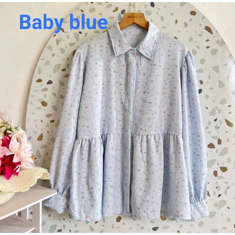 Baju atasan bahan crinkle