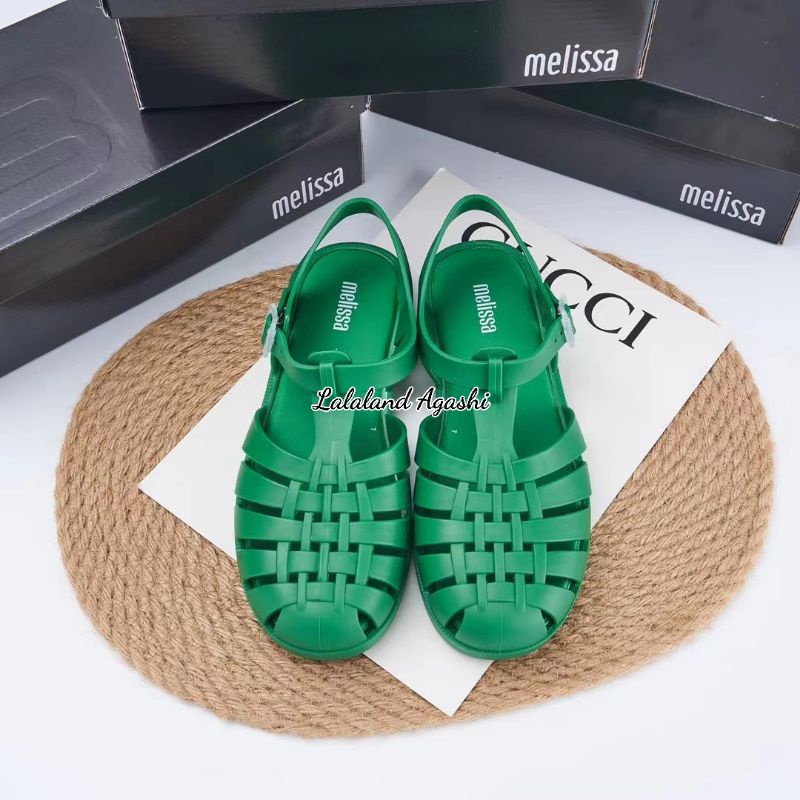 Sepqtu sandal melissa possesion green blue matte