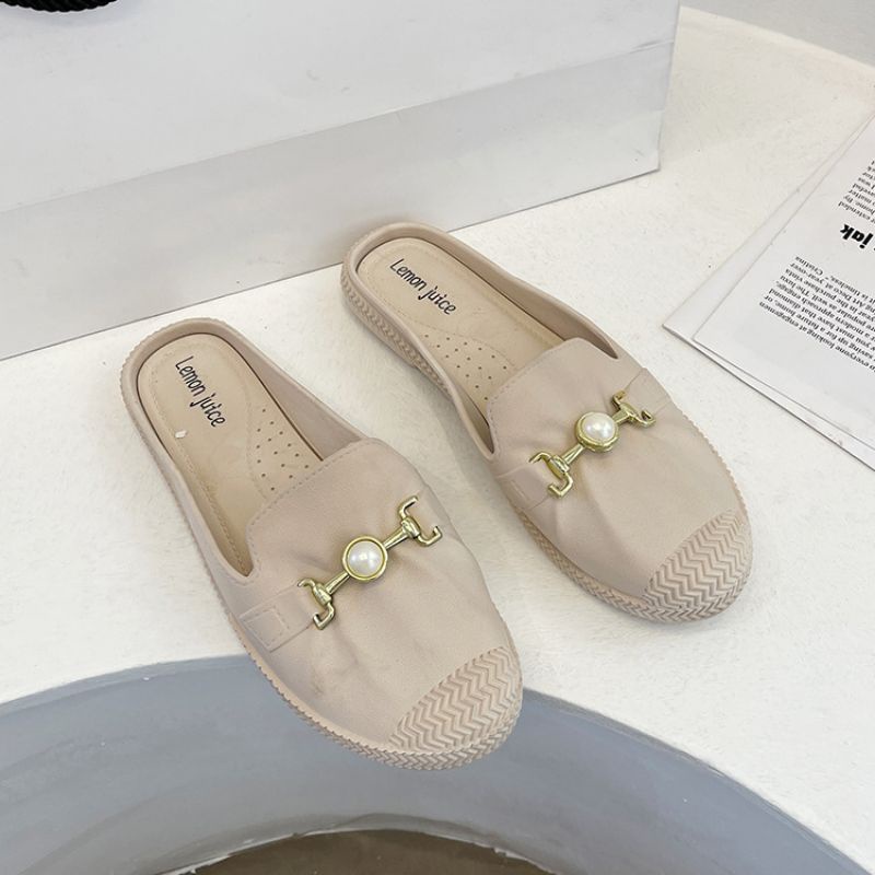 bustong mutiara/sepatu sendal wanita import bahan karet sintetis antislip/sandal sepatu wanita import