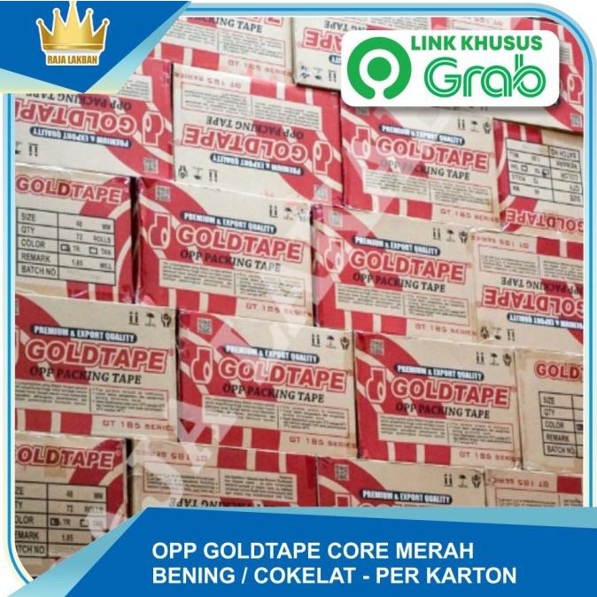 

PROMO Lakban Goldtape / Plakban Goldtape OPP Core Merah 90 yard - PER DUS