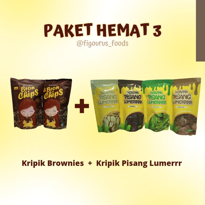 

Paket Hemat 3! Kripik Brownies + Kripik Pisang Lumerrr