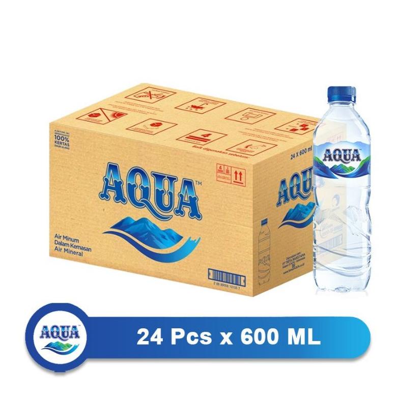 

COD AQUA BOTOL AIR MINERAL 600 ML ISI 24 BOTOL PER DUS ,.