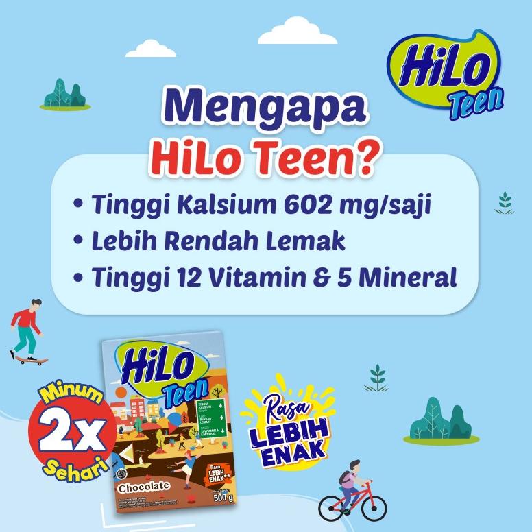 

( Bisa Cod ) HiLo Teen Chocolate 500 gram - Susu Tinggi Kalsium Rendah Lemak ,,