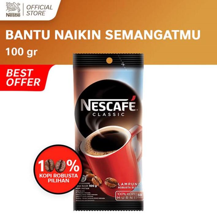 

COD Nescafe Classic Kopi Hitam Instan Pouch 100 gr ..