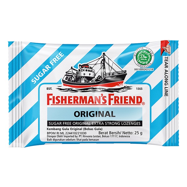 

FISHERMENS FRIEND SUGAR FREE BIRU PUTIH 25 GR - PERMEN