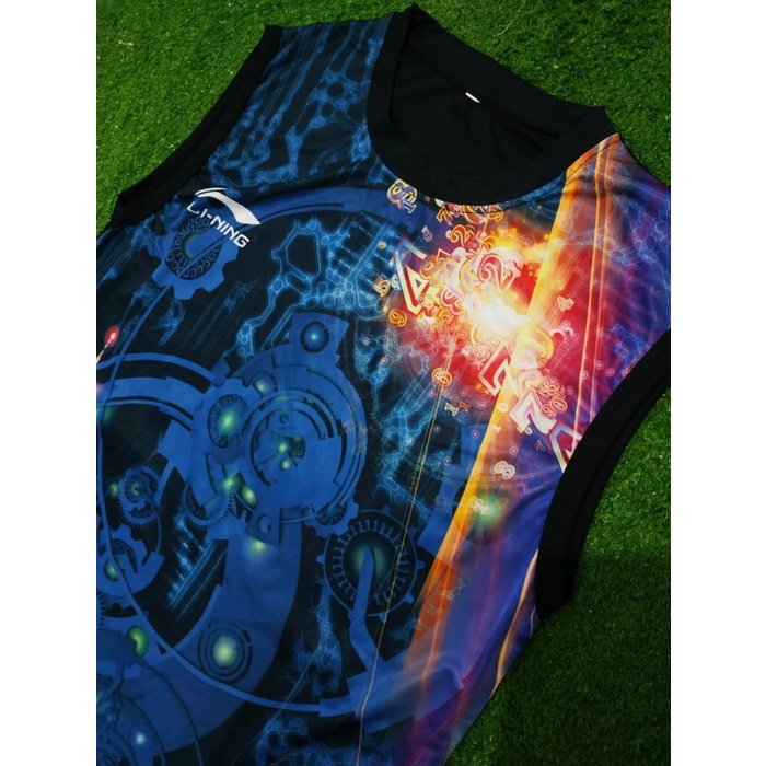 Singlet Lng 01 Baju Volly Kaos Badminton Import Full Printing