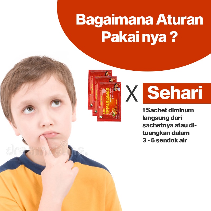 SARI TEMULAWAK Sirup Herbal Rasa Strawberry 12 Sachet Isi 15 ML Obat Suplemen Memperbaiki Nafsu Makan dan Kesehatan Anak BPOM HALAL-4