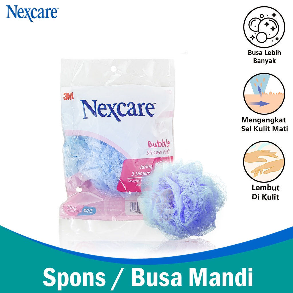 3M Nexcare Busa / Spons Mandi Bubble Shower Puff Bath Sponge Lembut 3M-Ns-08