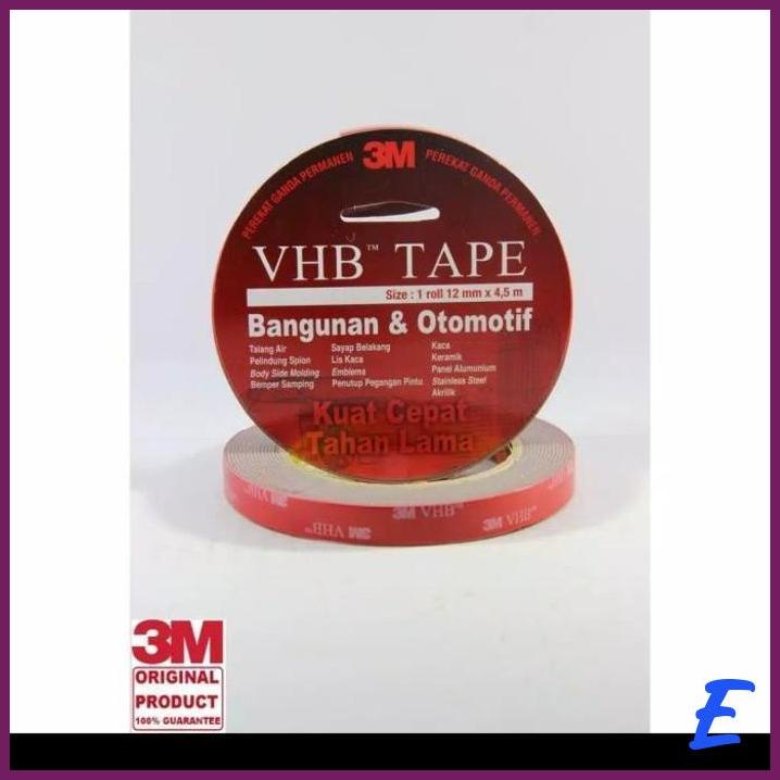 

[LBR] 3M VHB DOUBLE TAPE 4900 1 ROLL SIZE 12 MM X 4.5 METER 3M VHB DOUBLE