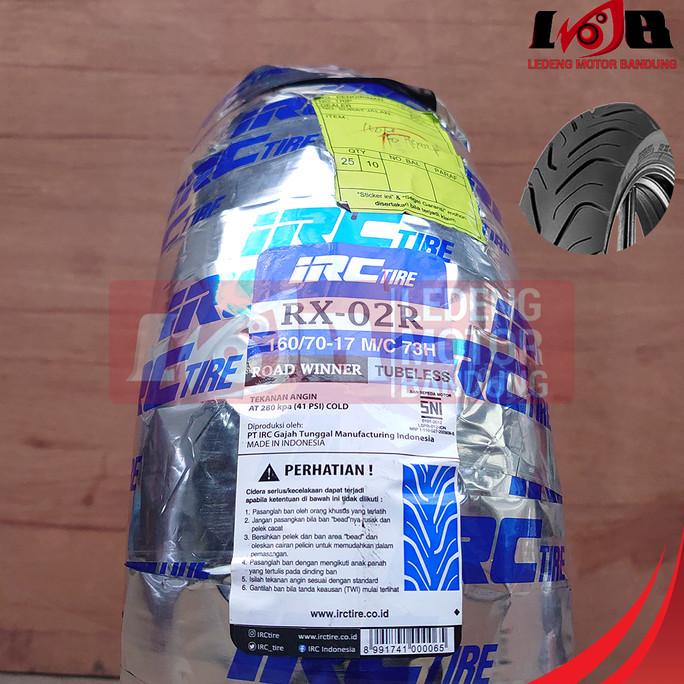 IRC RX02R 160/70-17 Road Winner Ban Luar Tubeless Belakang Motor Sport last stok 54PR23