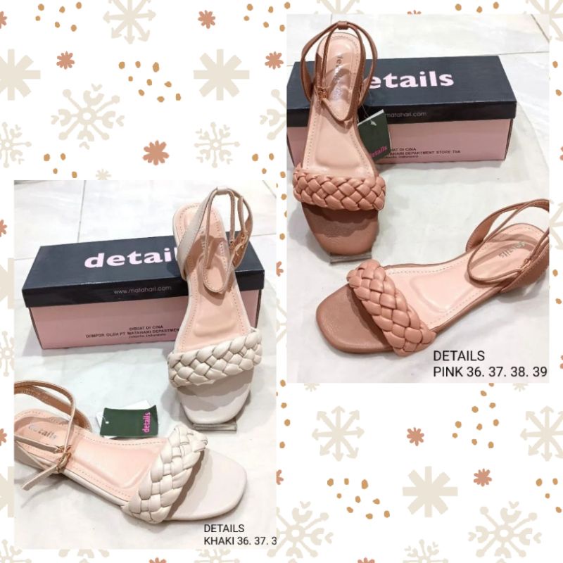 Sandal Wanita Tali Kepang Branded Details Matahari