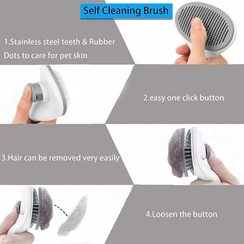 Cleanpet's Sisir Rambut Binatang Peliharaan Hair Removal Grooming Comb - T10