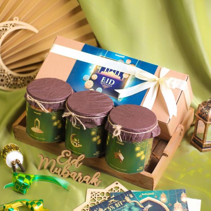

Hampers Lebaran Idul Fitri / Parcel Lebaran (Ramadhan) - Cookies 3 Jar