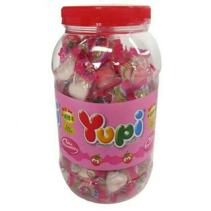 

YUPI KISS PERMEN YUPI STRAWBERRY KISS KEMASAN KARTON GROSIR YUPI MURAH