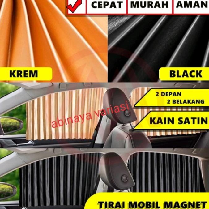 Hordeng Mobil All New Rush Terios 2018 Tirai Jendela Mobil Hitam Gold