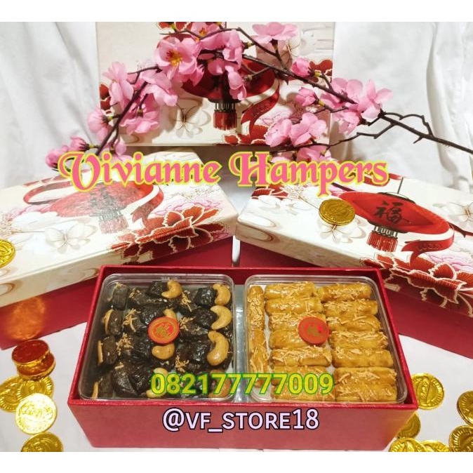 

HAMPERS KUE KERING IMLEK Kastangel & Choc Cheese Cashew Premium