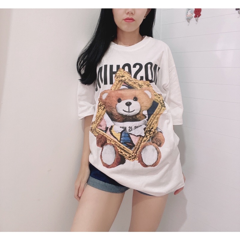 kaos oversize wanita pendi/mickeymouse/unicorn/kawssquad/moschinodt.oversize kaos wanita.kaos oversize cwe polos korean murah