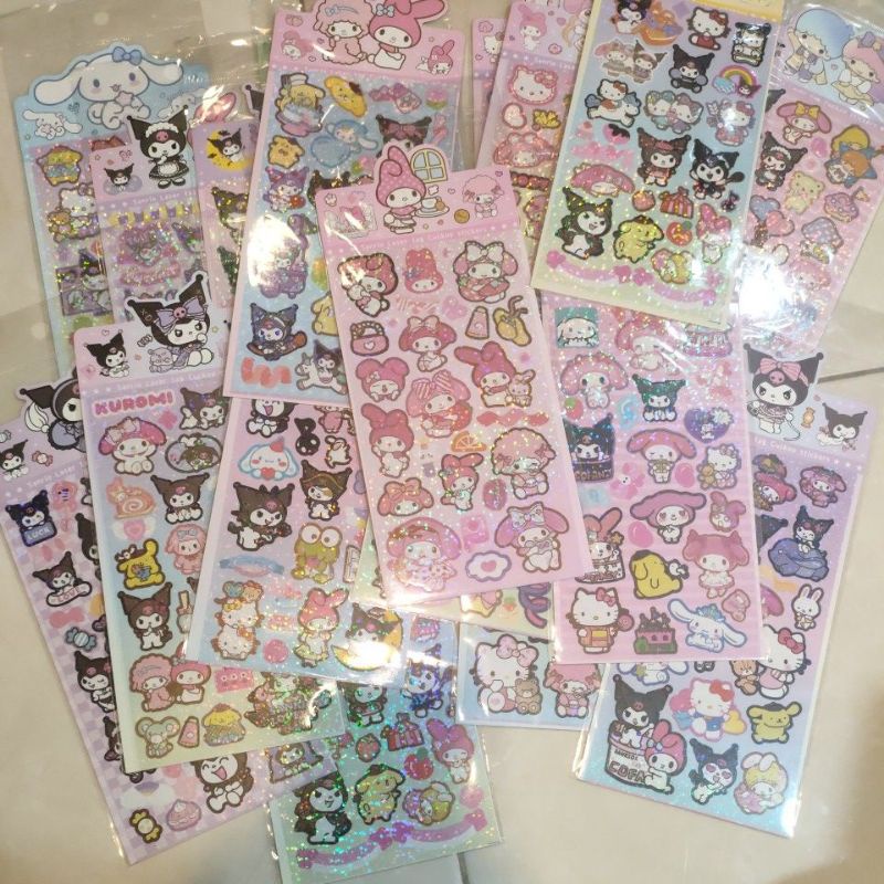 

Stiker Sanrio Glitter Lucu