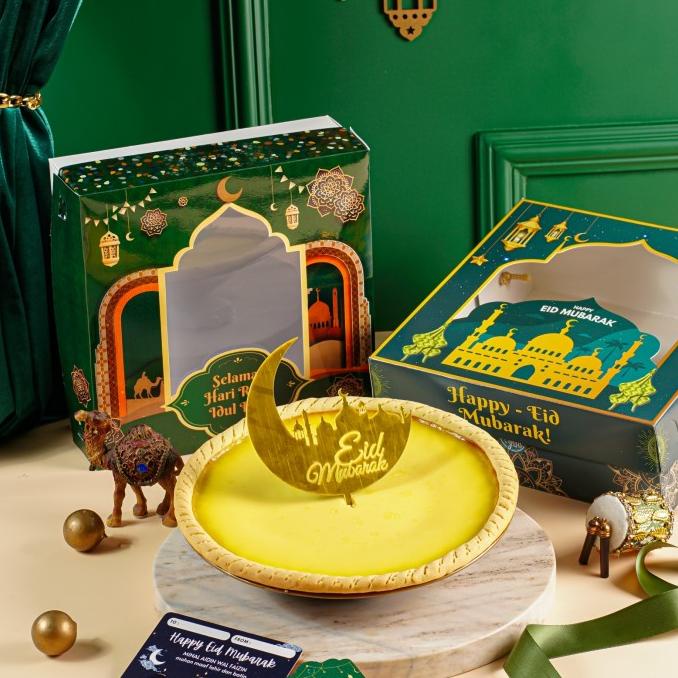 

Hampers idul Fitri lebaran tart susu ori + box + card + spunbond