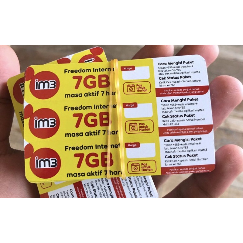 Voucher indosat 7Gb / 7Hari