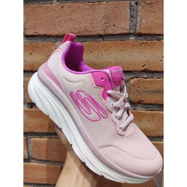 sepatu skechers d'lux pink women / skechers d'luk walker pink cewek / sepatu skechers d'lux walker p