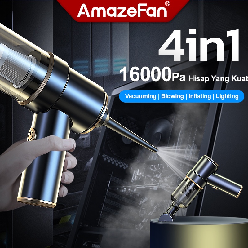 AmazeFan ♨AmazeFan 4in1 blower kipas mini cordless vacuum cleaner 16000Pa penyedot debu portable Ala