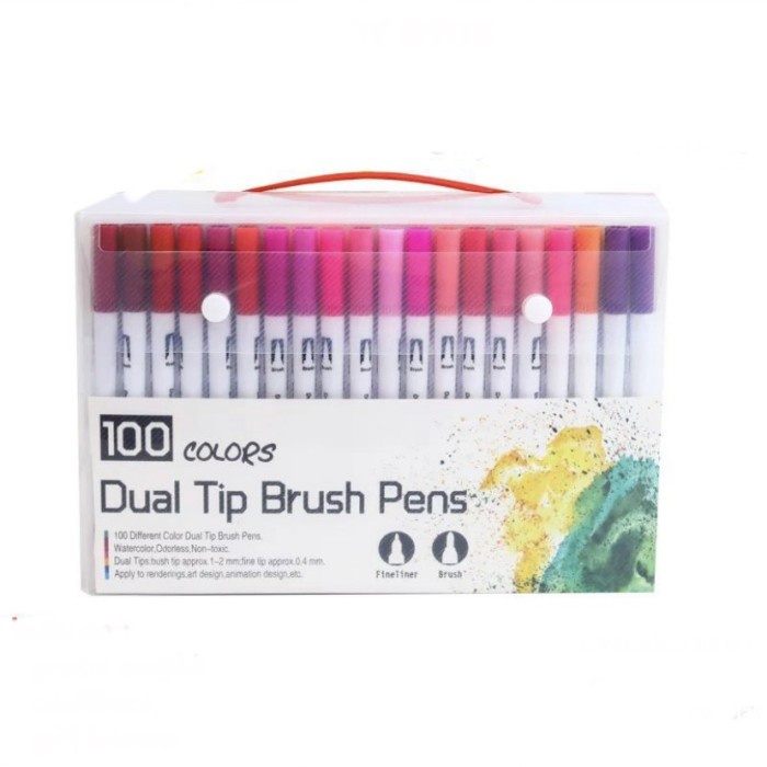 

Terlaris Brush Pen Double Tip 100 Color Set
