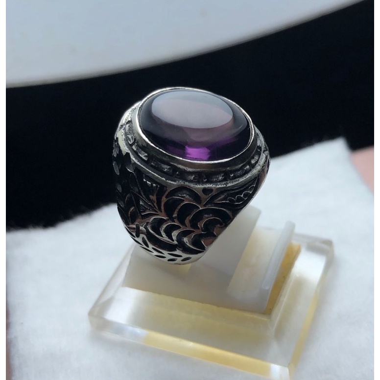 Cincin Batu Kecubung Wulung Kehitaman