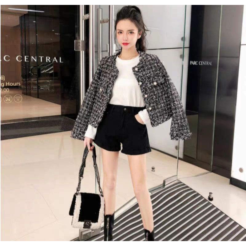 VN AUREL TWEED BLAZER / PREMIUM OUTER CARDIGAN TWEED KOREA BLAZER