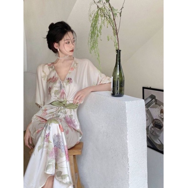 VN ASAKO SUMMER SILKY DRES / DRESS PANTAI / KIMONO DRESS