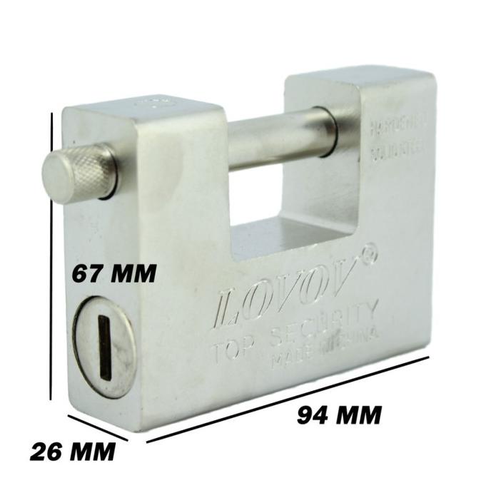 "'''] Gembok Panzer Extra Safety Gembok Kunci 94mm / 70mm - LV