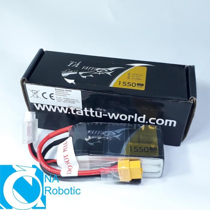 Baterai Lipo Tattu 1550mah 3S 75C XT60 11.1V