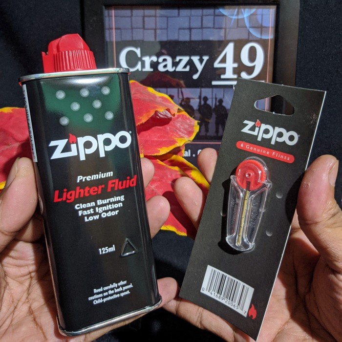 Minyak Zippo / Batu Zippo / Batu Zippo Plus Minyak Zippo 1 Set