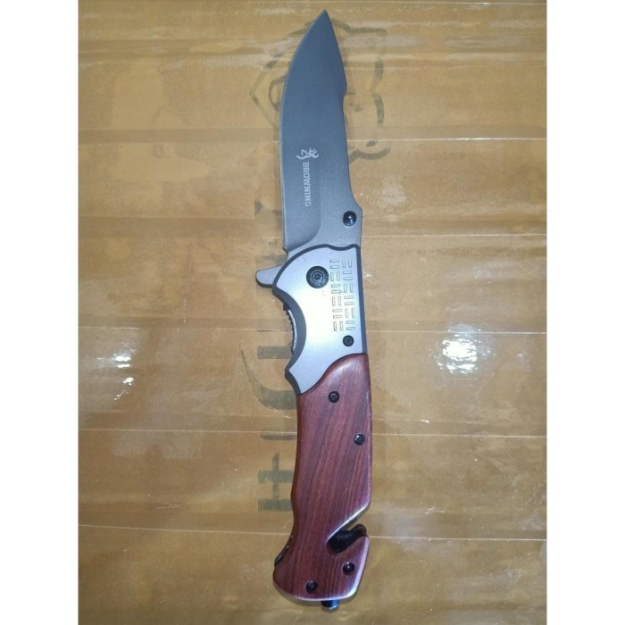 Pisau Lipat - Pisau Lipat Da 308 - Pisau Lipat Coklat Gagang Kayu