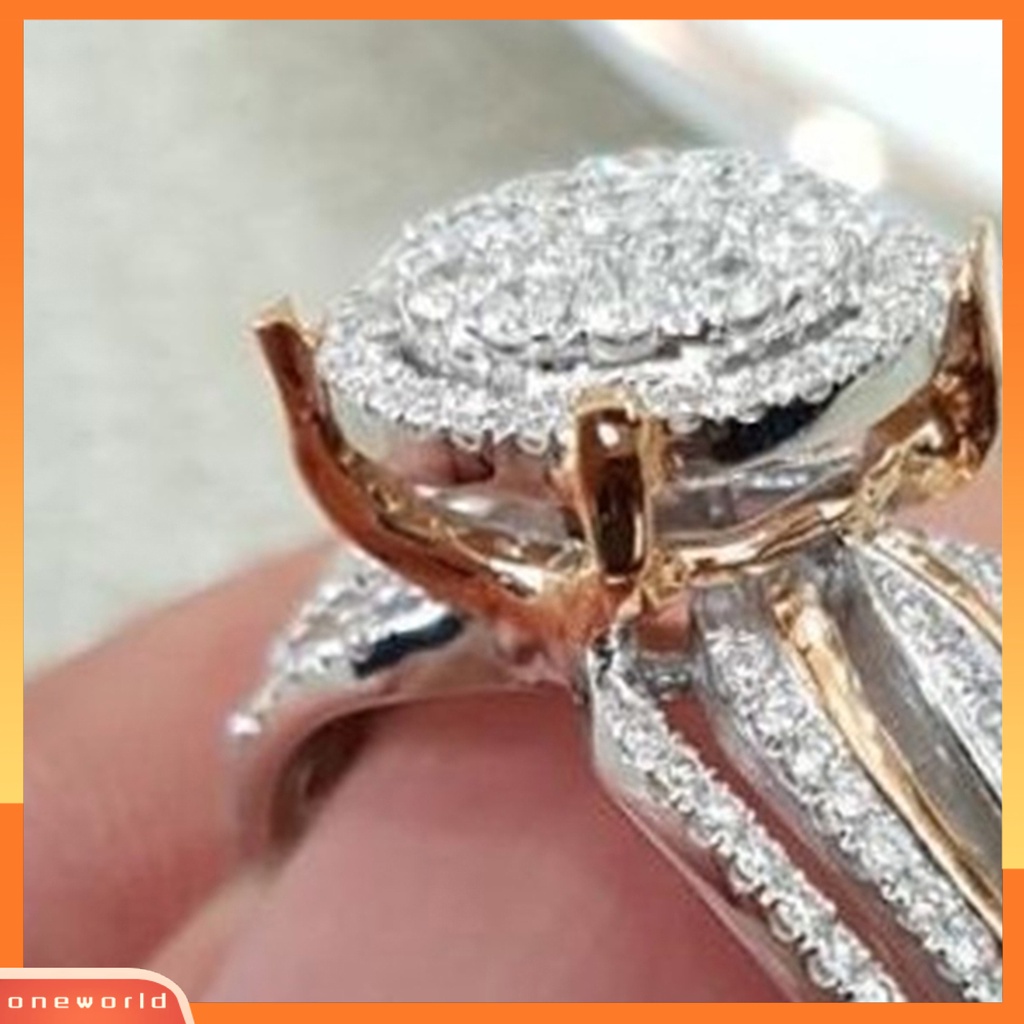 {oneworld} Cincin Wanita Hias Berlian Imitasi Tidak Luntur Ringan Multi Layers Wedding Circlet Untuk Ulang Tahun