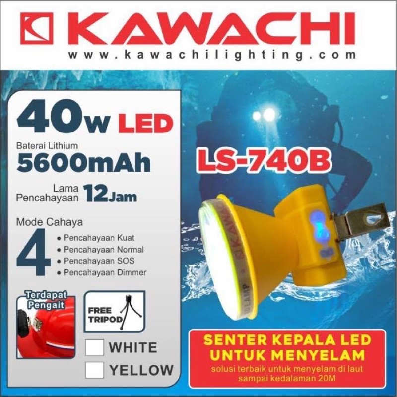 SENTER KEPALA KAWACHI SELAM 40WATT LS 740B