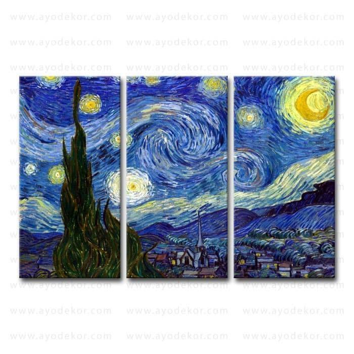 Terlaris Lukisan Starry Night Van Gogh Ad038