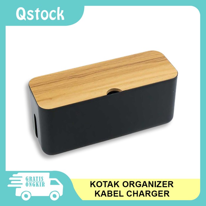 

KOTAK ORGANIZER PENGATUR KABEL CHARGER WIRE CABLE MANAGEMENT BOX