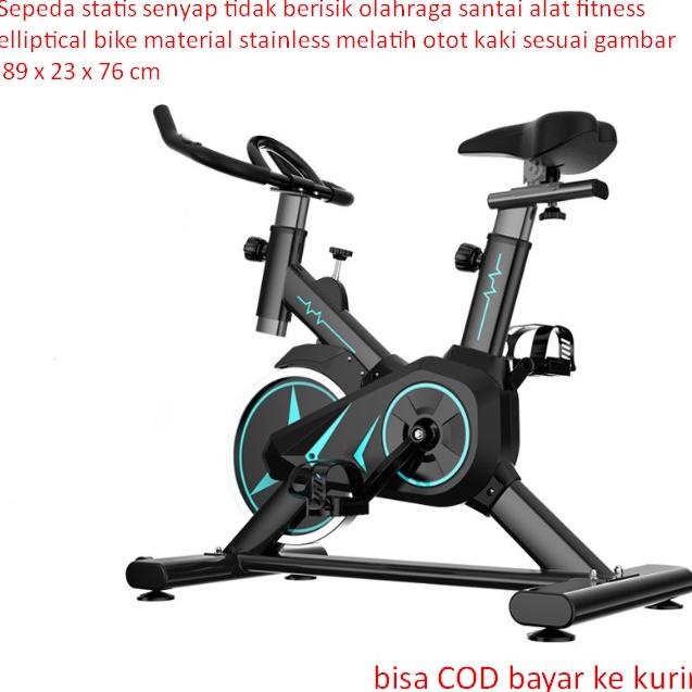 Sepeda statis senyap tidak berisik olahraga santai alat fitness elliptical bike material stainless m