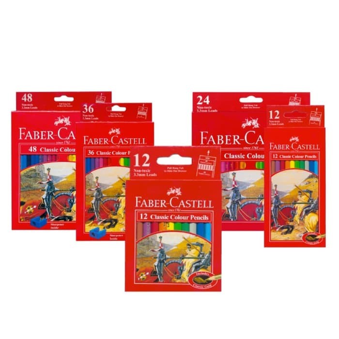 

Faber-Castell Classic Color Pencil Pensil Warna 12 24 36 48 Set Watter