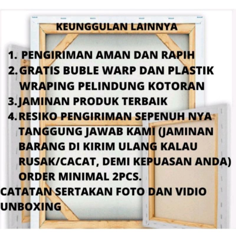 

RK kanvas lukis ukuran 25x30cm paket isi 5pcs