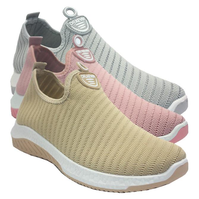 Promo Dr. Kevin Sepatu Sport Sneakers Wanita Tanpa Tali 589-027 - Grey