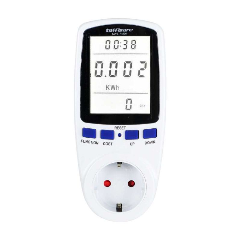 Taffware kWh Watt Meter Pengukur Biaya Listrik Rumah Multifungsi - KWE-PM01