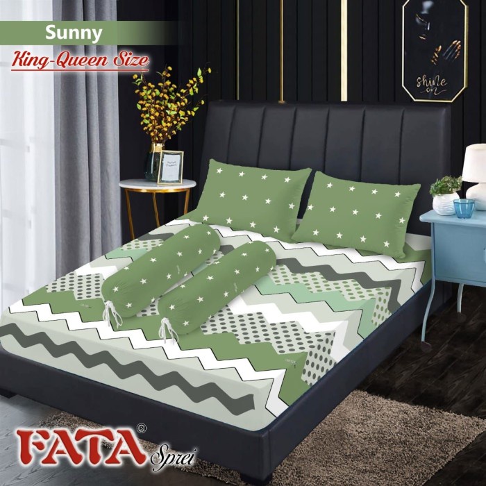 Sprei SPREI FATA KING 180x200 / QUEEN 160x200 SEPREI SEPRAI MURAH 160 180 - Sunny, Single No.3(P4H7)